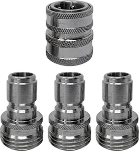 MTM Hydro Pressure Washer Adapter Set for Garden Hose 4 Piece 3/4” Quick Connect - Picture 1 of 12