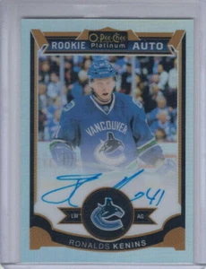 15/16 OPC Platinum Vancouver Canucks Ronalds Kenins Rookie Rainbow Auto RC #177 - Picture 1 of 2