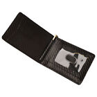 (Carbon Fiber Black Free Size)Slim Wallet With Money Clip Men Portable Pu Rmm