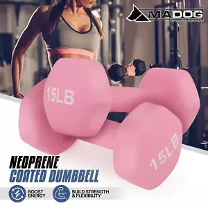 2x Neopren beschichtete Sechskanthantel Training Fitness Übung Krafttraining 15 Pfund - Bild 1 von 10