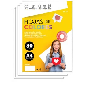 Buntes Papier A4 80g für Drucker & Basteln Farbige Blätter für Kinder Kreativ... - Bild 1 von 6