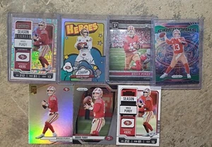 Panini BROCK PURDY 49ers Trading Card Bundle (Rookie, Green Prizm, Mojo, Heroes) - Picture 1 of 11