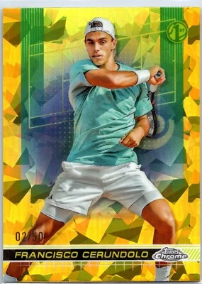 Francisco Cerundolo 2024 Topps Chrome Tennis Sapphire GOLD /50 #105 1st - Image 1 of 2