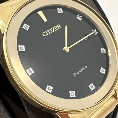 Reloj Citizen Eco Drive Para Hombre Axiom Tono Dorado Acero Inoxidable Esfera Negra AU1062-56G Foto 1 de 4
