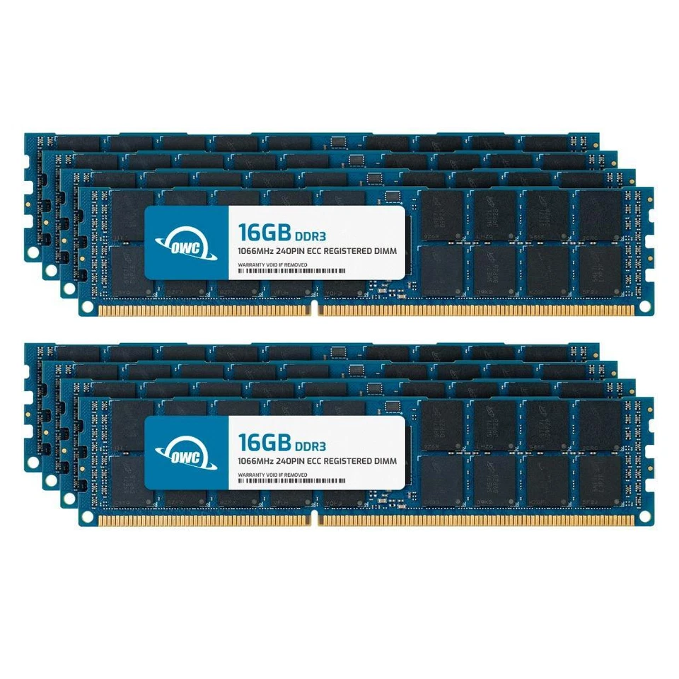 OWC 128GB (8x16GB) DDR3L 1066MHz 2Rx4 ECC Registered RDIMM 240pin Memory RAM - Image 1 of 4