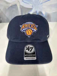 New York Knicks '47 Brand Navy Blue Clean Up Adjustable Dad Hat - Bild 1 von 3
