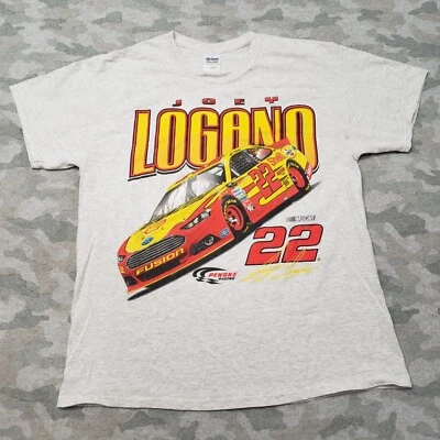 Camisa de carreras Logano Penske para hombre grande gris Gildan #22 NASCAR manga corta Foto 1 de 4