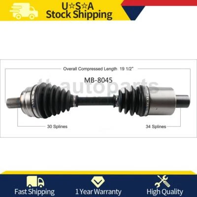 Eje delantero izquierdo CV eje articulado para Mercedes-Benz C300 2008 Foto 1 de 2