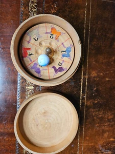 Vintage Holz Spinning Roulette Pferd Spiel Japan - Bild 1 von 18