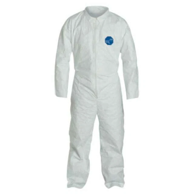 DuPont 251-TY120S-L Coveralls - Large, White, Pack of 25