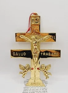 CRUZ DE CARAVACA DE BRONCE 5" PARA PROTECCION INSTRUCCIONES INCLUIDAS ! - Picture 1 of 3