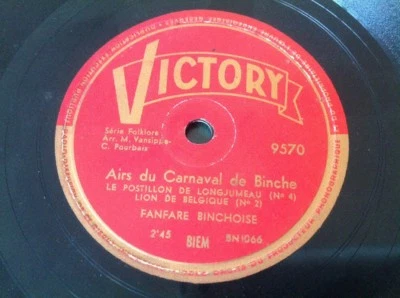 78 RPM FANFARE BINCHOISE - Airs Carnaval Binche - Victory 9570 - Photo 1/2