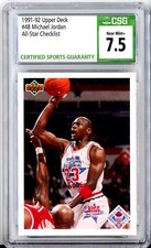 1991-92 Upper Deck #48 Michael Jordan - Chicago Bulls - CSG 7.5 Near Mint+