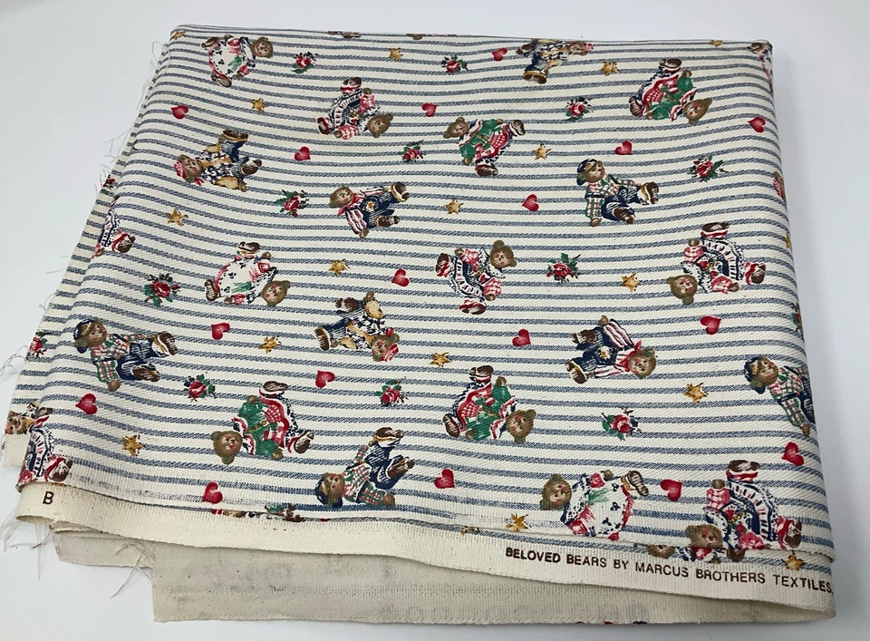VTG Beloved Bears by Marcus Bros Textiles Single Very Hard to Find BTHY 44”x9’ - Image 1 of 4