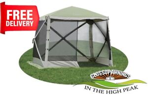 Quest Leisure Screenhouse 4 Pop-Up Gazebo Shelter Garden Camping Festival Tent