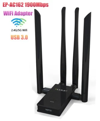 EP-AC1621 1900Mbps WiFi Adapter Dual Band WIFI USB 3.0 With 4x 6dbi antenna 2T2R - Image 1 of 4