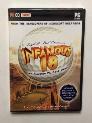 INFAMOUS 18 PC CD-ROM GOLF GAME WINDOWS XP/2000 ABOUT GOLF LTD. 2006 SEALED NEW - Image 1 of 2