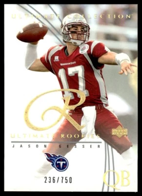 2003 Upper Deck Ultimate Collection Jason Gesser Rookie 236/750 Tennessee Titans - Image 1 of 2