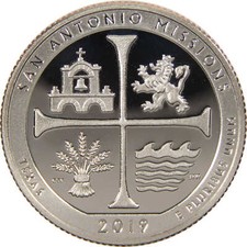 2019 S San Antonio Missions National Park Quarter Choice Proof Clad