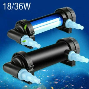 18W-36W Aquarium Pond Fish Tank Sterilizer UV Lamp Light Clarifier Filter Pump - Picture 1 of 13