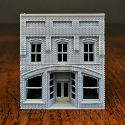 Z Scale - North Carolina Arched Brick General Store - 1:220 Scale Building - Image 1 of 4