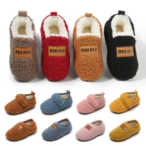 Baby Winter Krabbelschuhe Neugeborene Gefüttert Plüsch Hausschuhe Lauflernschuhe - Bild 1 von 26