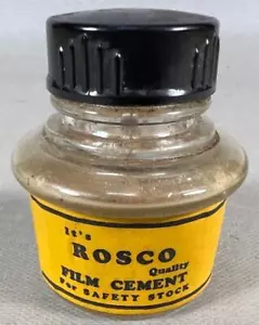 50er Jahre Glasflasche Rosco Film Cement für Vintage Fotografie Display - Bild 1 von 1