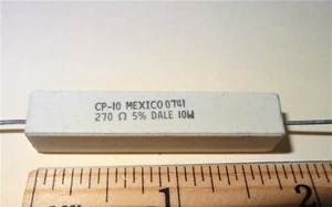 Resistencia de potencia enrollable de 270 ohmios 10W, 5%, 300 ppm/C - Imagen 1 de 1