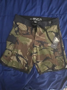 RVCA CAMO SWIM TRUNKS WAIST SIZE 29 YTH OR BOYS SWIM TRUNKS BRAND NEW WITH TAGS - Picture 1 of 5