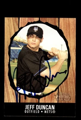 Signed Baseball Card Auto Jeff Duncan 2003 Bowman Heritage #225 New York Mets - Image 1 of 2