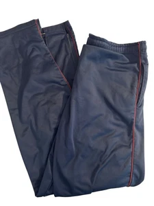 Fred Perry Track Pants Uomo Medium Coulisse Retrò Caviglia Zip Rigato Blu Navy - Foto 1 di 8