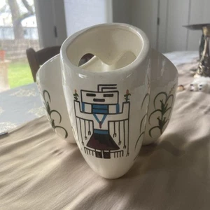 Vintage Native American Wedding Vase(?) Hand Painted & Signed - Picture 1 of 7
