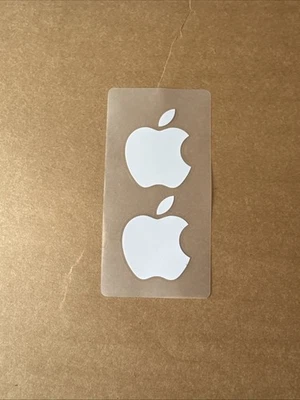 Authentic Apple White Logo Sticker Decal  iphone ipod - Image 1 of 2