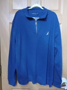 Sudadera Pullover Azul 1/4 Cremallera Polar Nautica Para Hombres Talla XXL - Imagen 1 de 8