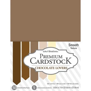 Core'dinations Value Pack Cartoncino Liscio 8,5"X11" 50/Pkg - Amanti del Cioccolato 3776 - Foto 1 di 1
