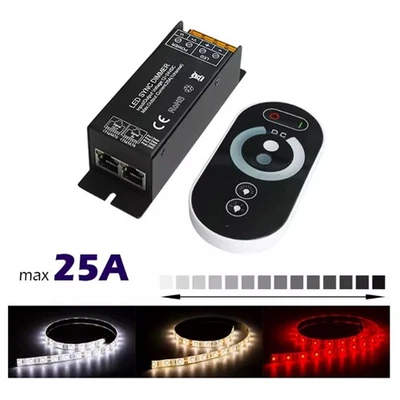 DC12-24V 25A Wireless LED Strip Light Touch RF Remote Controller Single Color - Image 1 of 4