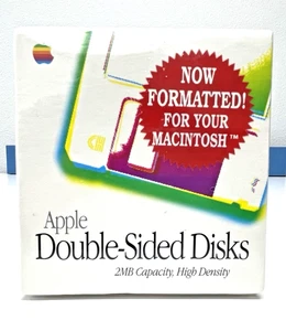 Apple Computer 3.5” 2MB HD Double-Sided Disks 10-Pack NOS Sealed 1993 - Afbeelding 1 van 4