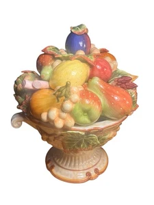 Vtg Fitz and Floyd Venetian Romance Harvest Topiary Tureen Fruit/Veggie - Picture 1 of 9