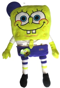 Almohada de peluche Bob Esponja LSU Tigres GRANDE 24" NUEVA CON ETIQUETAS - Imagen 1 de 4