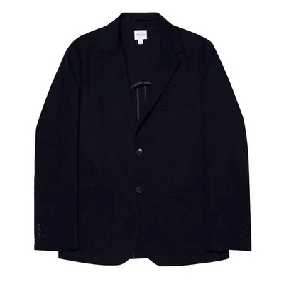 Sunspel Brushed Cotton Blazer Navy - Image 1 of 2