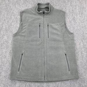 SCOTTeVEST Mens XL Gray Fireside Fleece Vest 15 Pockets Outdoor Travel Utility - Picture 1 of 22
