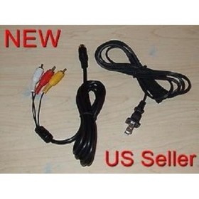 AC Power Cord And AV Audio Video RCA Cable For Sega Saturn System