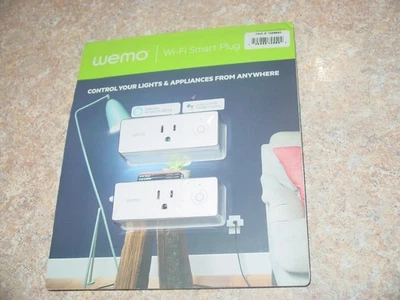 Wemo Wi-Fi Smart Plug, 2 plugs, White, Factory Sealed brand new - Image 1 of 2