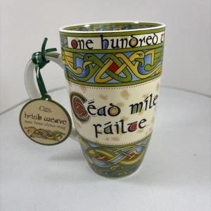 Taza de cerámica tejido irlandés con por Clara Crafts CIEN MIL BIENVENIDAS - Imagen 1 de 6
