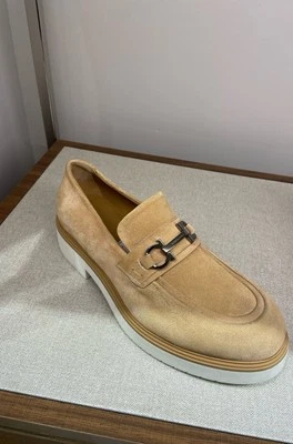 New Salvatore Ferragamo Fiorello Men Suede Beige Bit Loafer All Sizes Available - Image 1 of 4