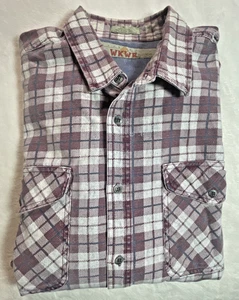 Vintage Anchor Blue WKWR Maroon Plaid Workwear Men's Shirt Extra Large XL - Picture 1 of 18