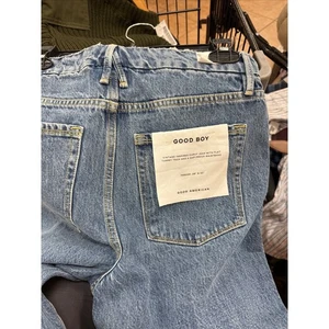 Jeans curvy vintage Good American Good Boy pancia piatta cucitura tecnica 28 d 32 NUOVI - Foto 1 di 1