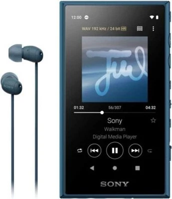 Reproductor de audio Sony Walkman 16 GB NW-A105HN con auricular azul idioma i... - Imagen 1 de 4