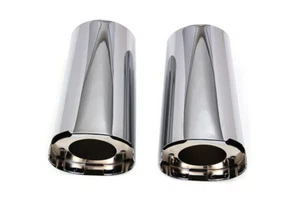 Chrome Fork Slider Cover Set Harley Twin Cam Milwaukee Eight 2014-up #45600022 - Picture 1 of 4