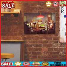 Dog Playing Poker Metal Plate Tin Sign Plaque for Bar Cafe Poster 30x20cm (A)